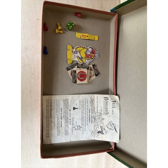 Jack And The Beanstalk Vintage Board Game Adventure Game Transogram 1957 USA - Picture 8 of 10
